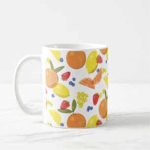 Taza De Café Frutas de Mercadillo Grungy Risograph Modernidad M