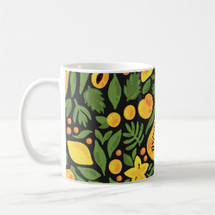 Taza De Café Frutas exóticas: verano sin foco colorido