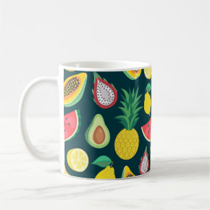 Taza De Café Frutas tropicales Vintage Pattern Bliss