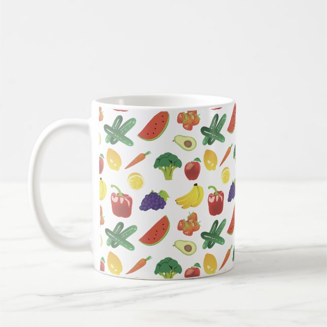 Taza De Café Frutas y verduras coloridas (Izquierda)