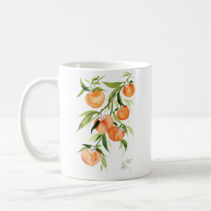 Taza De Café Fruto de verano de la acuarela