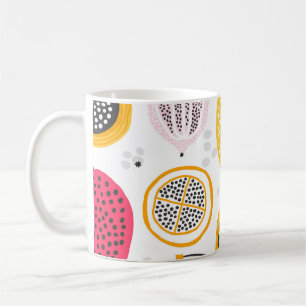 Taza De Café Frutos exóticos dibujados a mano: Verano de época