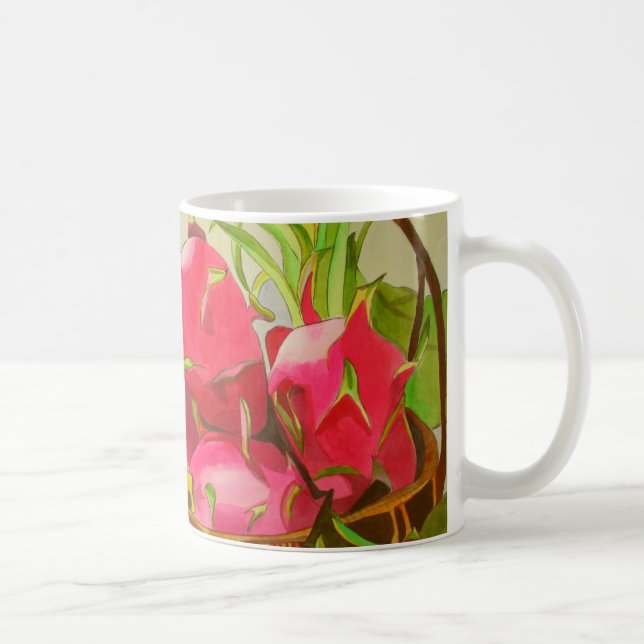 Taza De Café Frutos tropicales acuarela todavía arte de la vida (Derecha)