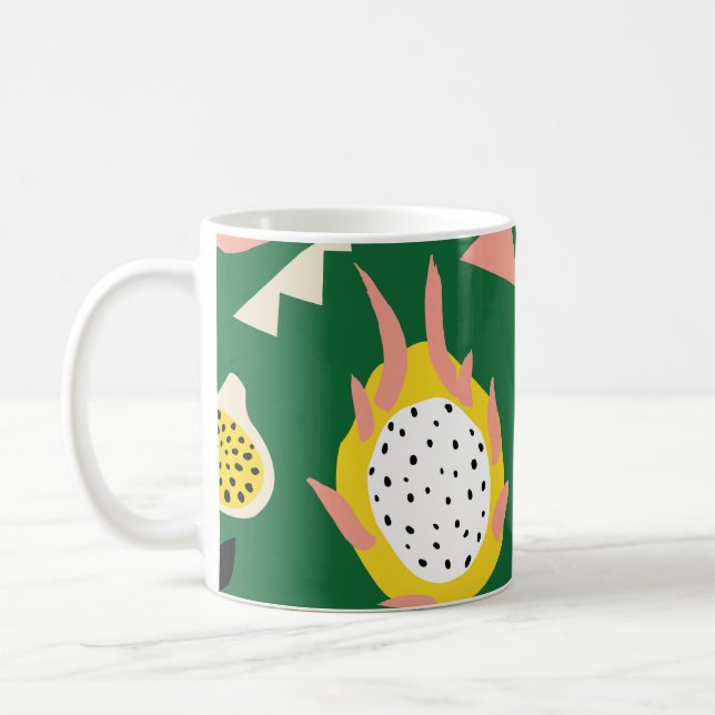 Taza De Café Frutos tropicales: un patrón vibrante y sin fisura (Izquierda)