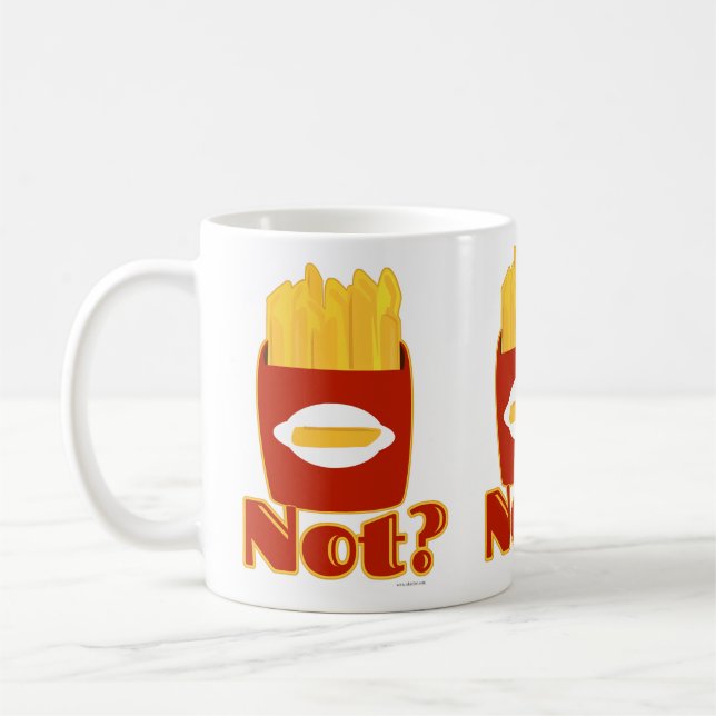 Taza De Café Fry Not Funny Personalizado Fries Humor Design (Izquierda)