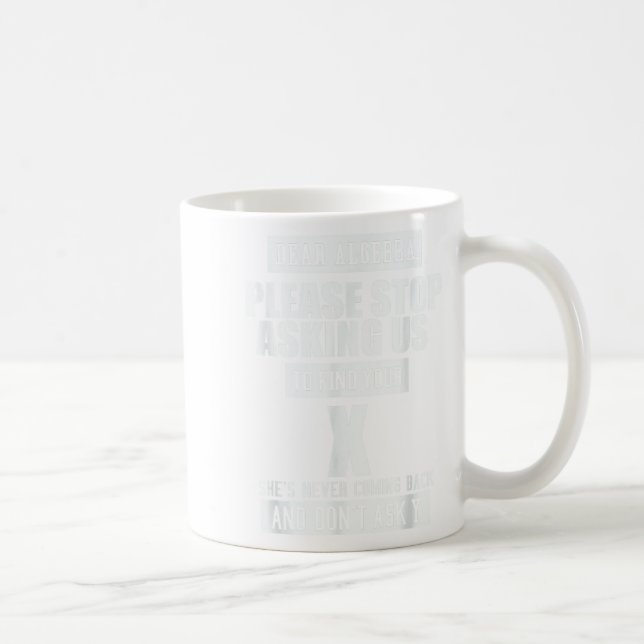 Taza De Café Ft-diseños Querido álgebra - Divertido esloga mate (Derecha)