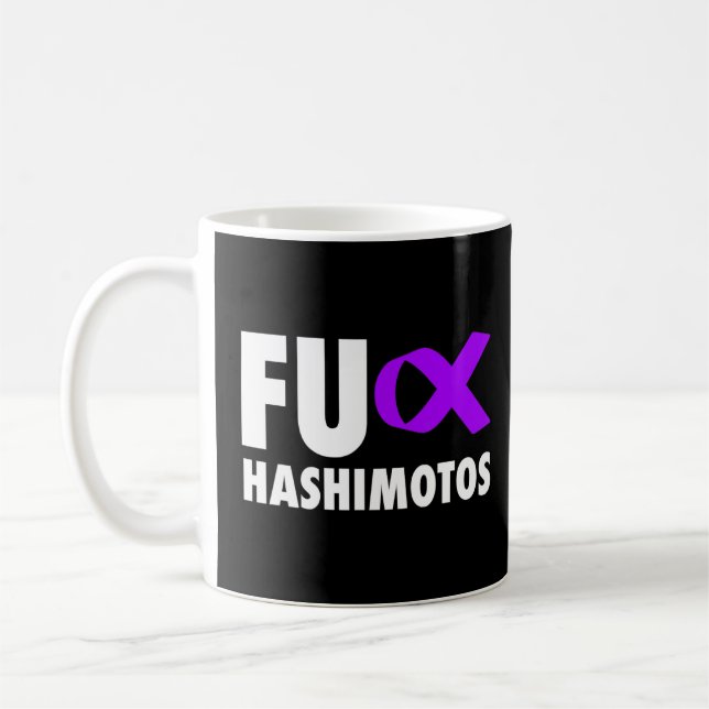 Taza De Café Fu Hashimotos Cinta Púrpura - Hashimotos (Izquierda)