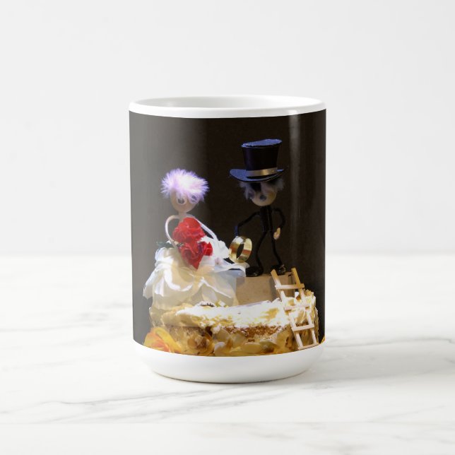 Taza De Café Fubby bruidspaartje op taart. (Centro)