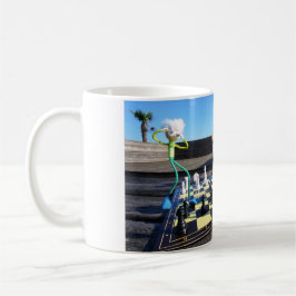 Taza De Café Fubby die schaakspel spelen.