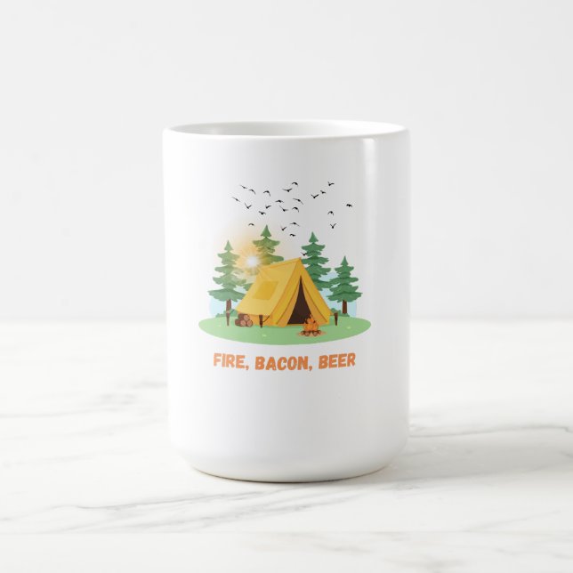 Taza De Café Fuego. Bacon. Cerveza. –Camping (Centro)