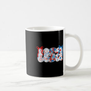 Taza De Café Fuego De Coquette Usa Floral 4 De Julio De Bow Sta