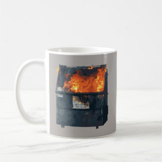 Taza De Café Fuego en el Contenedor - divertido desorden