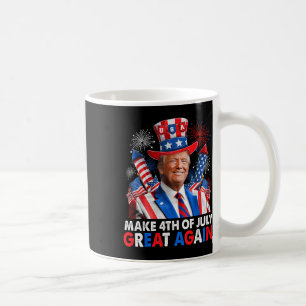 Taza De Café Fuego Patriótico Donald Trump El 4 De Julio Del G