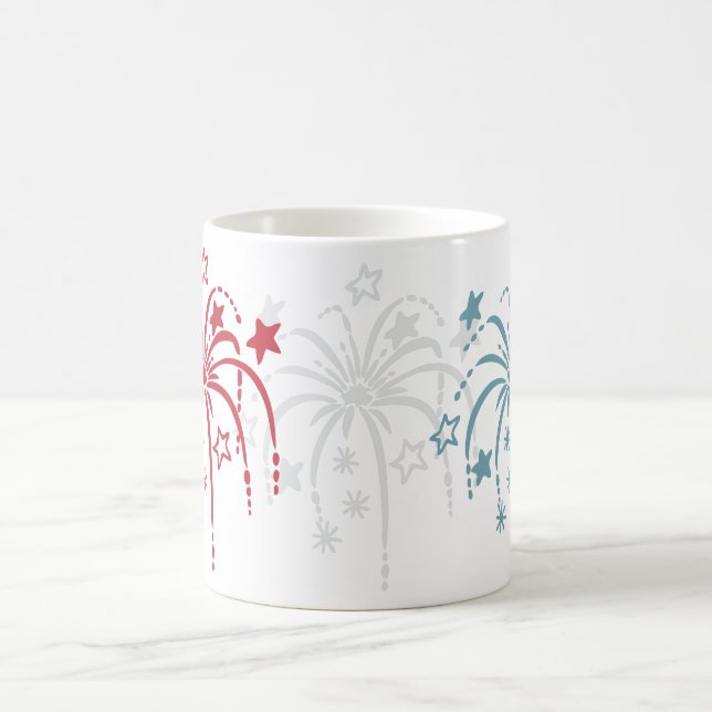 Taza De Café Fuegos artificiales 4 de julio Café Mug (Centro)