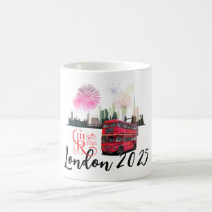 Taza De Café Fuegos artificiales de la Red Bus Coronation 2025