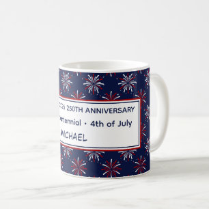 Taza De Café Fuegos artificiales del Semicucentenario del 250 a