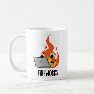 Taza De Café Fuegos artificiales Funny Fire Flame Pun