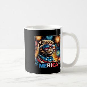 Taza De Café Fuegos artificiales Patriótico Escocia Fold Cat Me