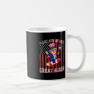 Taza De Café Fuegos Artificiales Patrióticos de Donald Trump pa