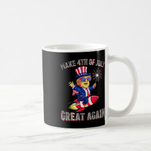 Taza De Café Fuegos Artificiales Patrióticos de Donald Trump pa