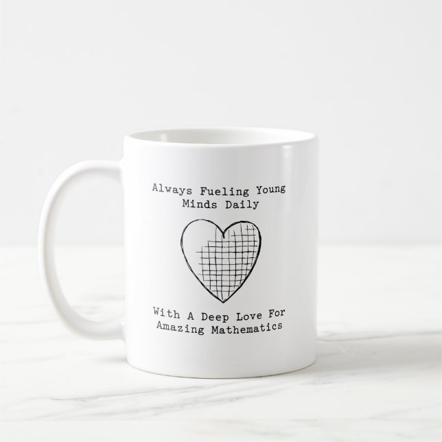Taza De Café Fueling Young Minds with Love for Amazing Maths (Izquierda)