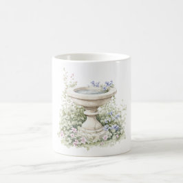 Taza De Café Fuente de Flores Azules