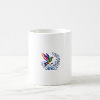 Taza De Café Fuente de joyas de colibrí de colores brillantes