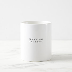 Taza De Café Fuente Serif Profesional Minimalista Elegante de M