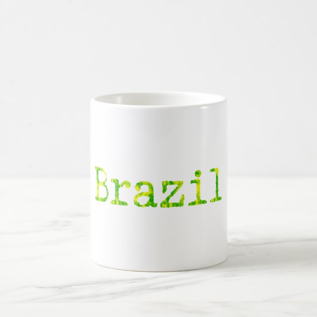 Taza De Café Fuente verde y amarilla de Brasil (Centro)