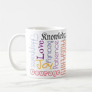 Taza De Café Fuentes de tus palabras Colores SubWay Arte de pal