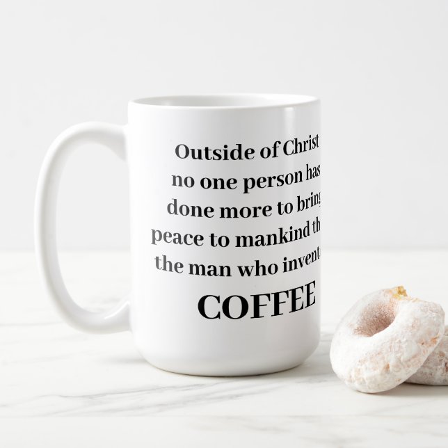 Taza De Café Fuera de Cristo Café Mug (Con donut)
