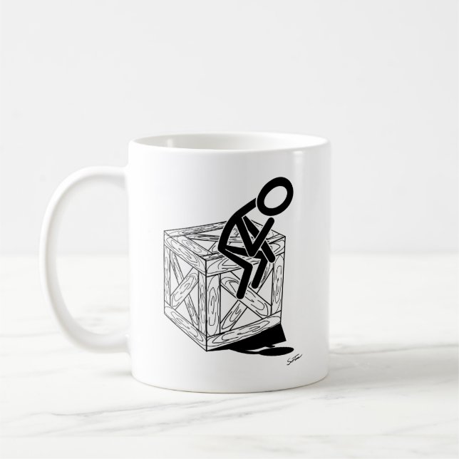 Taza De Café Fuera de la caja de café Mug (Izquierda)