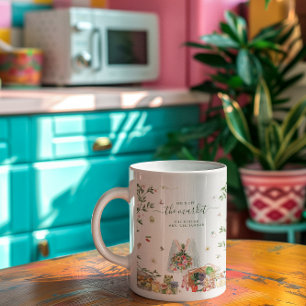 Taza De Café Fuera del Mercado   Monograma de la Novia Futuro S