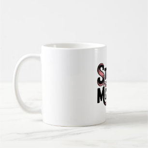 Taza De Café Fuerte como madre negra y rosa sosteniendo a su be