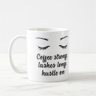 Taza de Café Fuerte, Pestañas Largas, Ajetreo