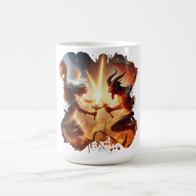 Taza De Café Fuerza Angélica vs Demónica (Centro)