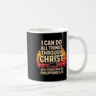Taza De Café Fuerza de León Religioso Filipenses 4_13 Cristiano