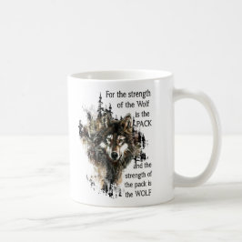 Taza De Café Fuerza del paquete familiar Inspirador de Wolf