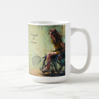 Taza De Café Fuerza en Movimiento Atleta en Silla de Ruedas Ins