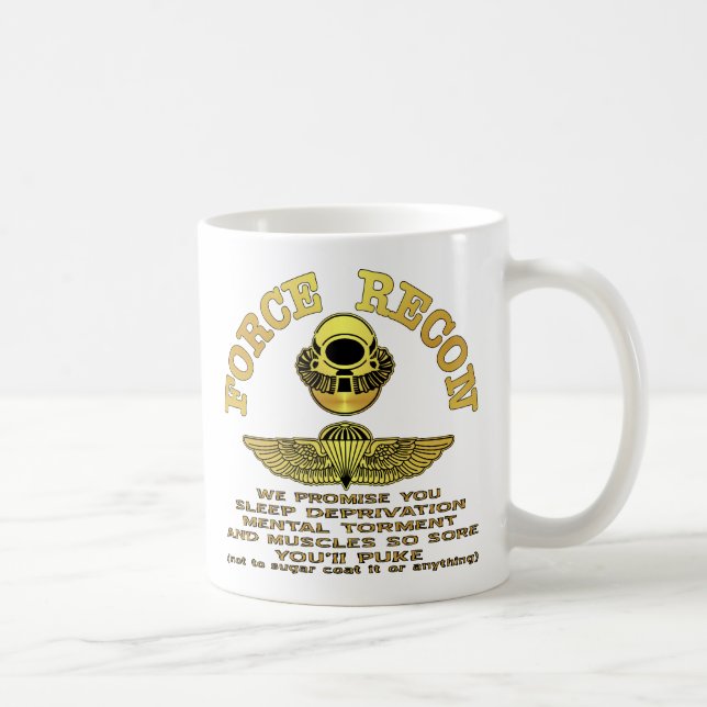 Taza De Café Fuerza Recon Te Prometemos... (Derecha)