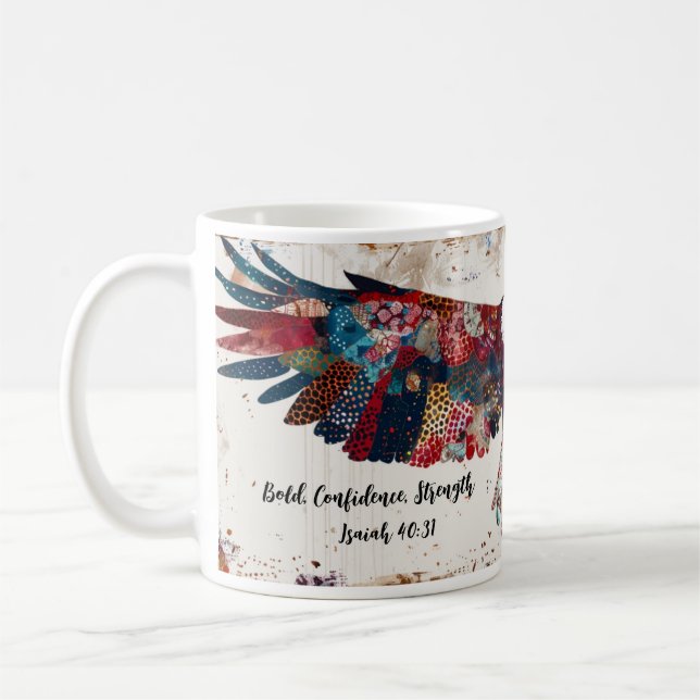 Taza De Café Fuerza renovada: Isaiah 40:31 Mug personalizado (Izquierda)