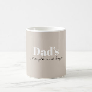 Taza De Café Fuerza y abrazos de papá - regalo del día del padr