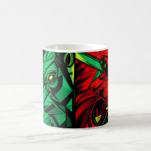Taza De Café Fuerzas del duelo del oso de toros
