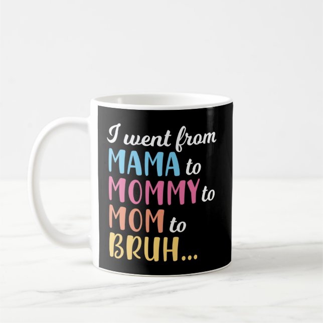 Taza De Café Fui De Mamá Mamá Mamá Mamá Bruh (Izquierda)
