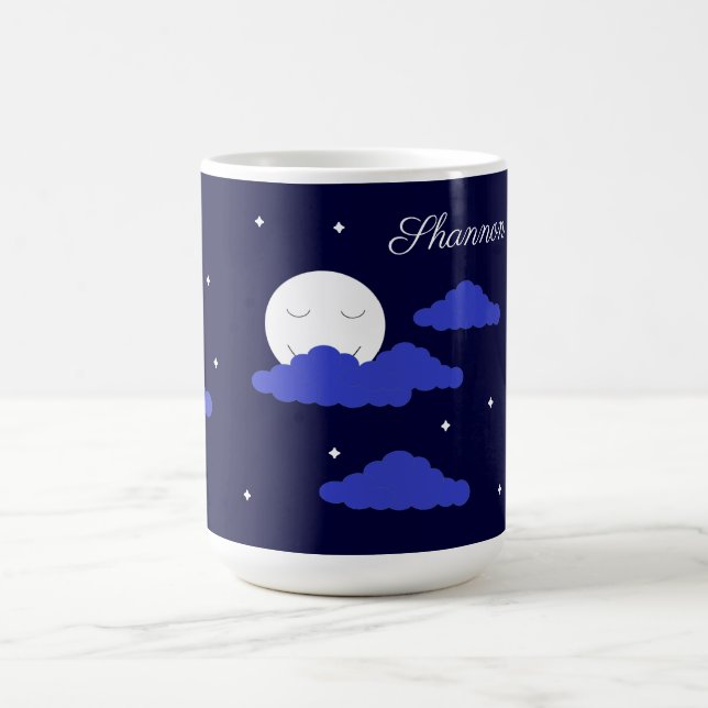 Taza De Café Full Moon at Midnight & Stars: (Centro)