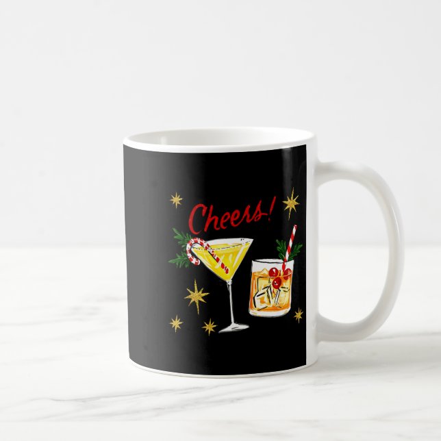 Taza De Café Full Of Holiday Srit Cheers Martini Christmas Drin (Derecha)