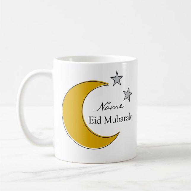 Taza De Café Fully Customizable Eid Mug -Eid Mubarak Coffee Cup (Izquierda)