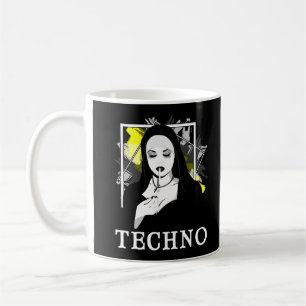 Taza De Café Fumar Techno Nun Religión Música electrónica de