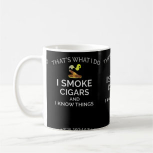 Taza De Café Fumo los cigarros y sé cosas