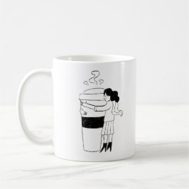 Taza De Café FUN BLACK & WHITE freehand drawing original